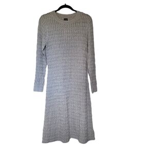 NWT GAP Gray Long Sleeve Dress Size Medium Petite